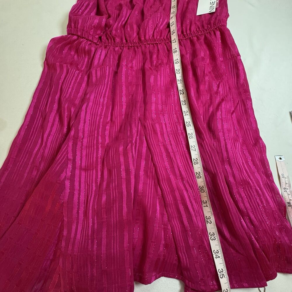 NWT Nine West Pink Pleated Dress Medium Sleeveless Elastic Waist Flowy Summer - Picture 6 of 7